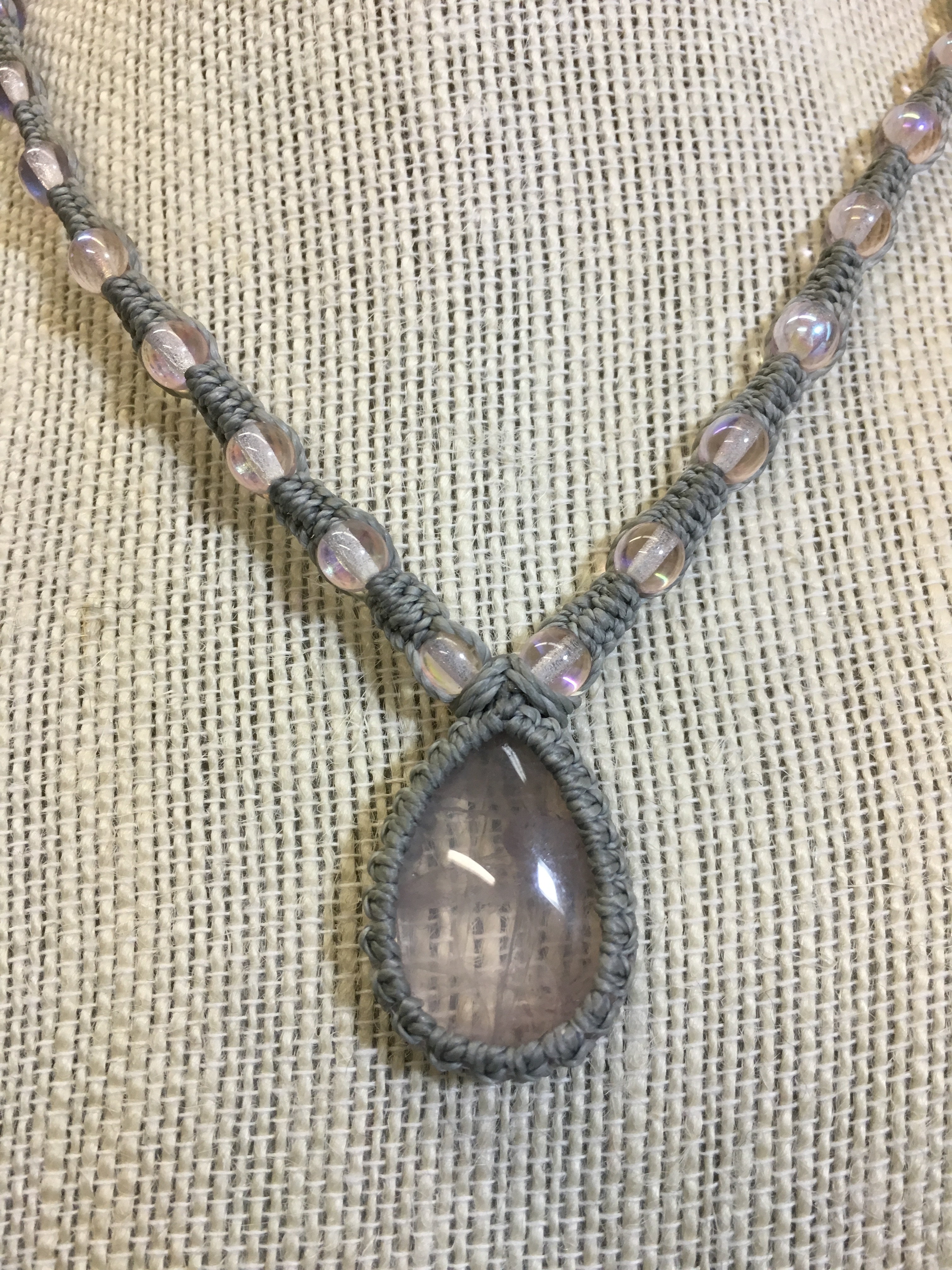Rose Quartz & Czech Glass – SOLD