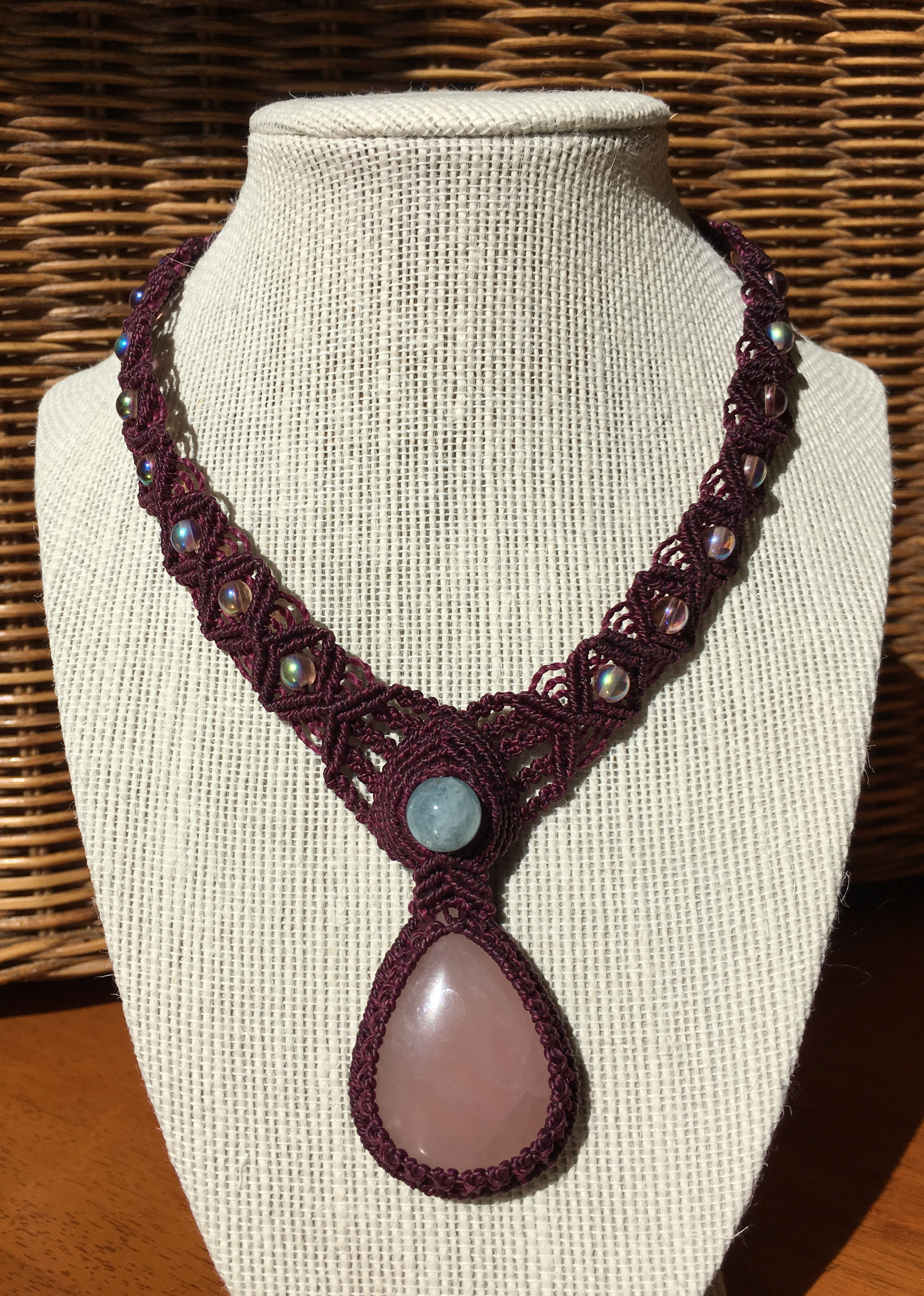 Rose Quartz & Aquamarine – SOLD
