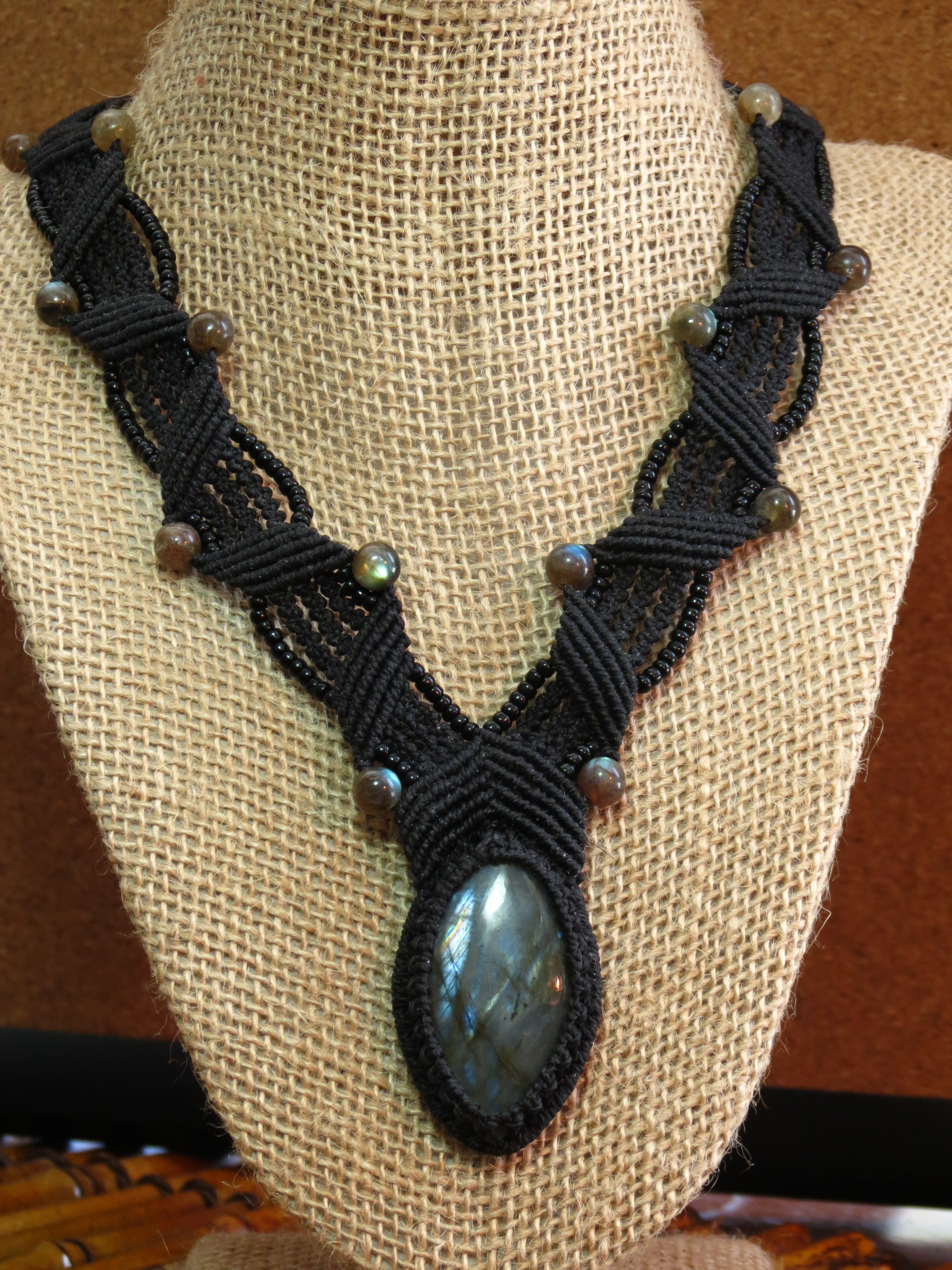 Labradorite with Labradorite Beads – SOLD