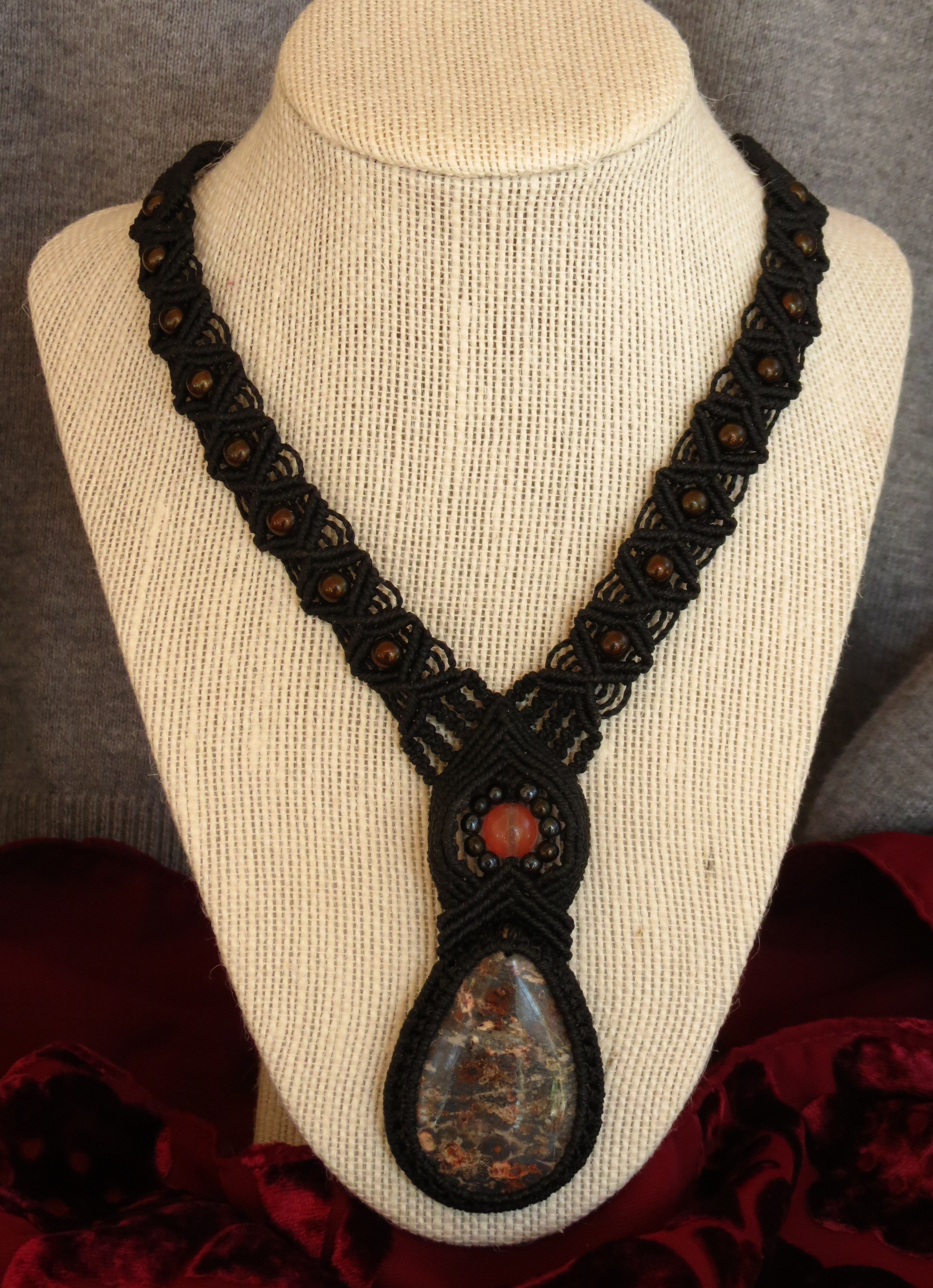 Leopard Skin Jasper with Cherry Quartz