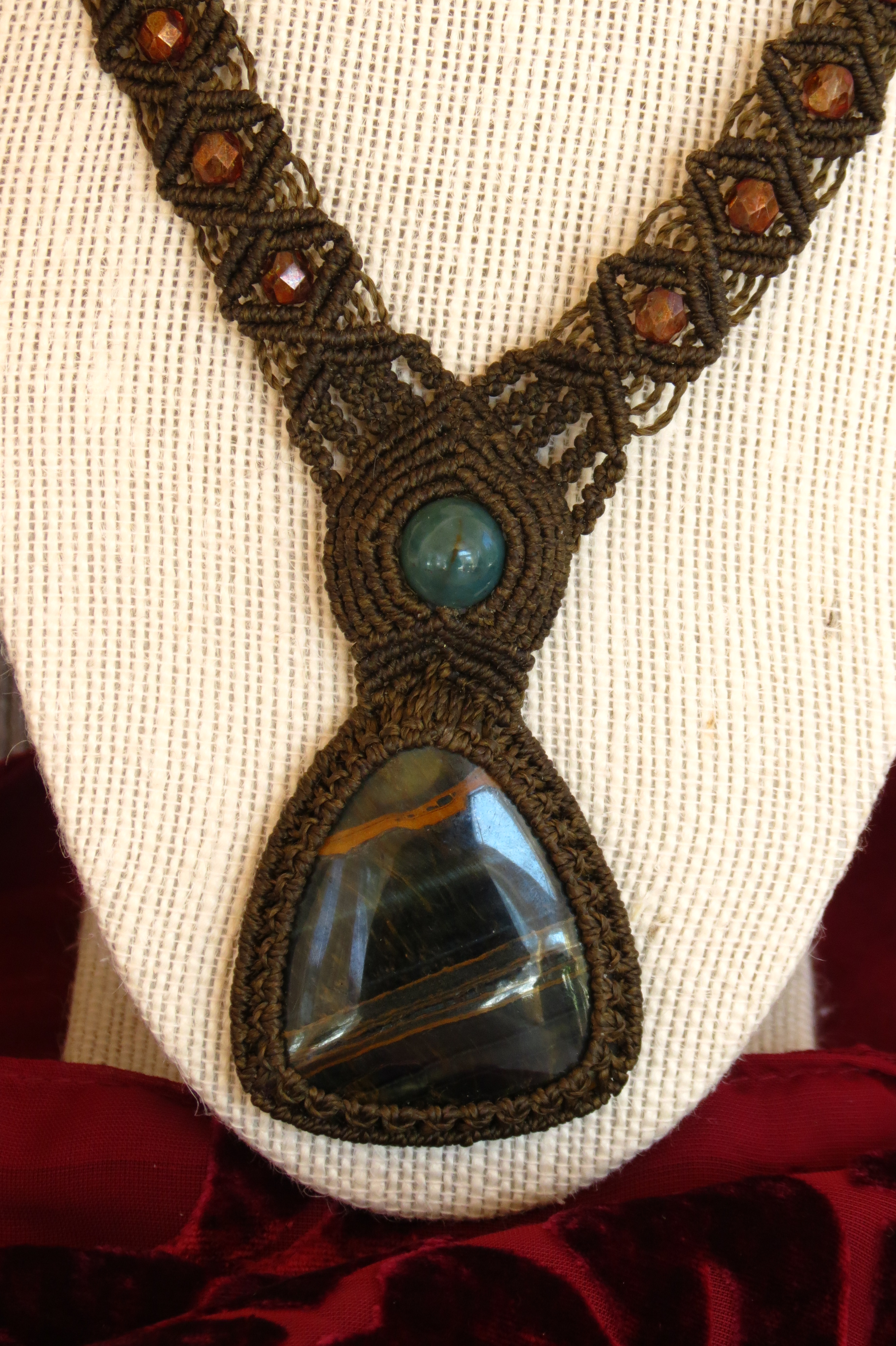 Blue Tiger Eye with Jasper & Czech Glass