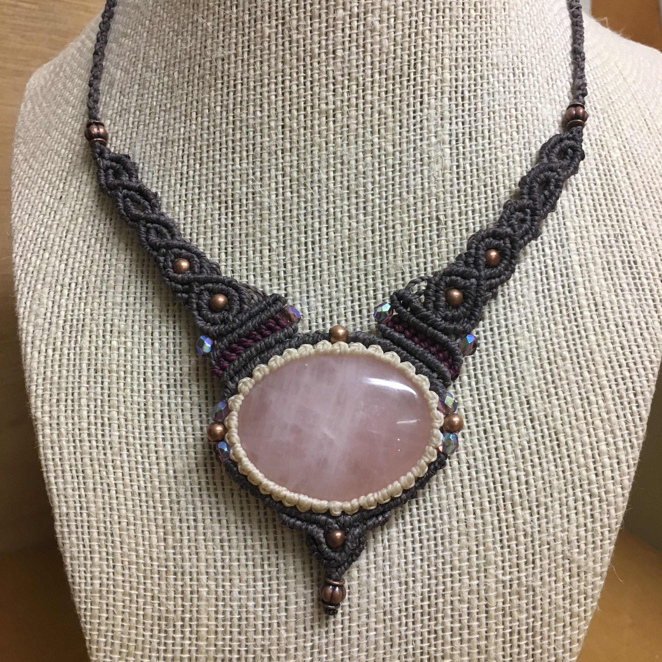 Rose Quartz & Czech Glass – SOLD