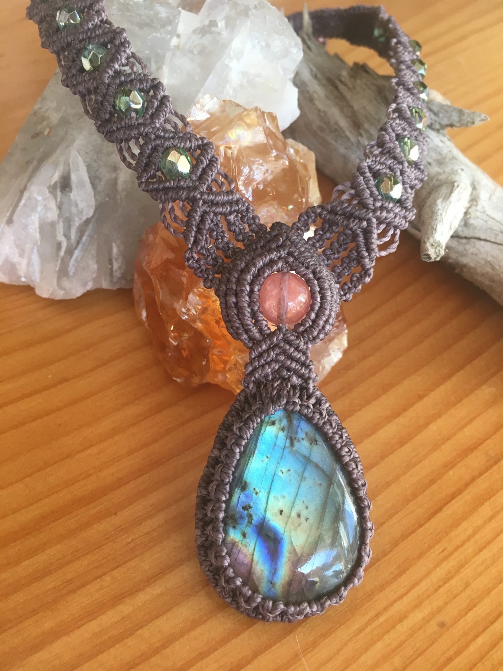 Labradorite & Cherry Quartz – SOLD