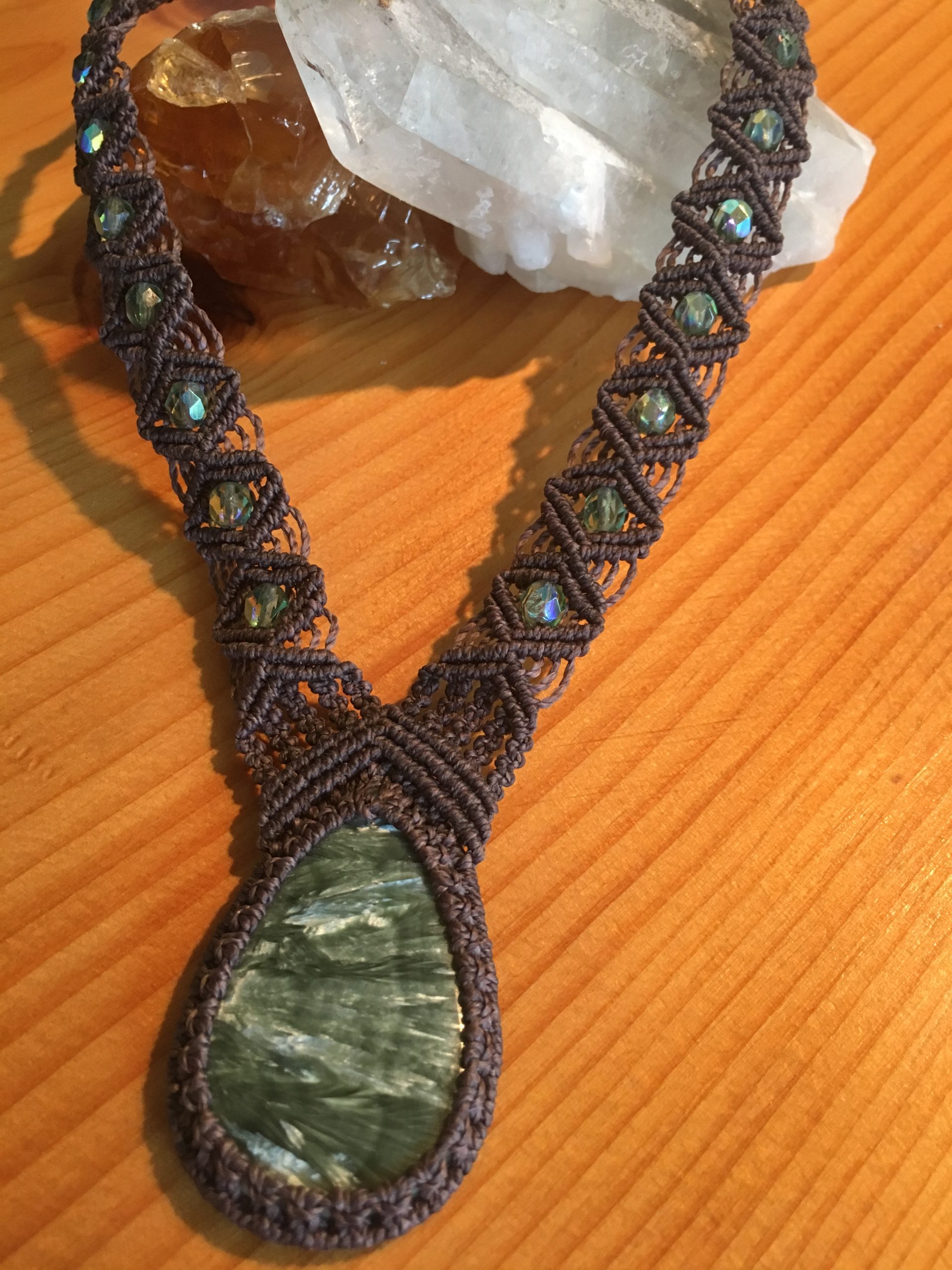Seraphinite & Czech Glass – SOLD