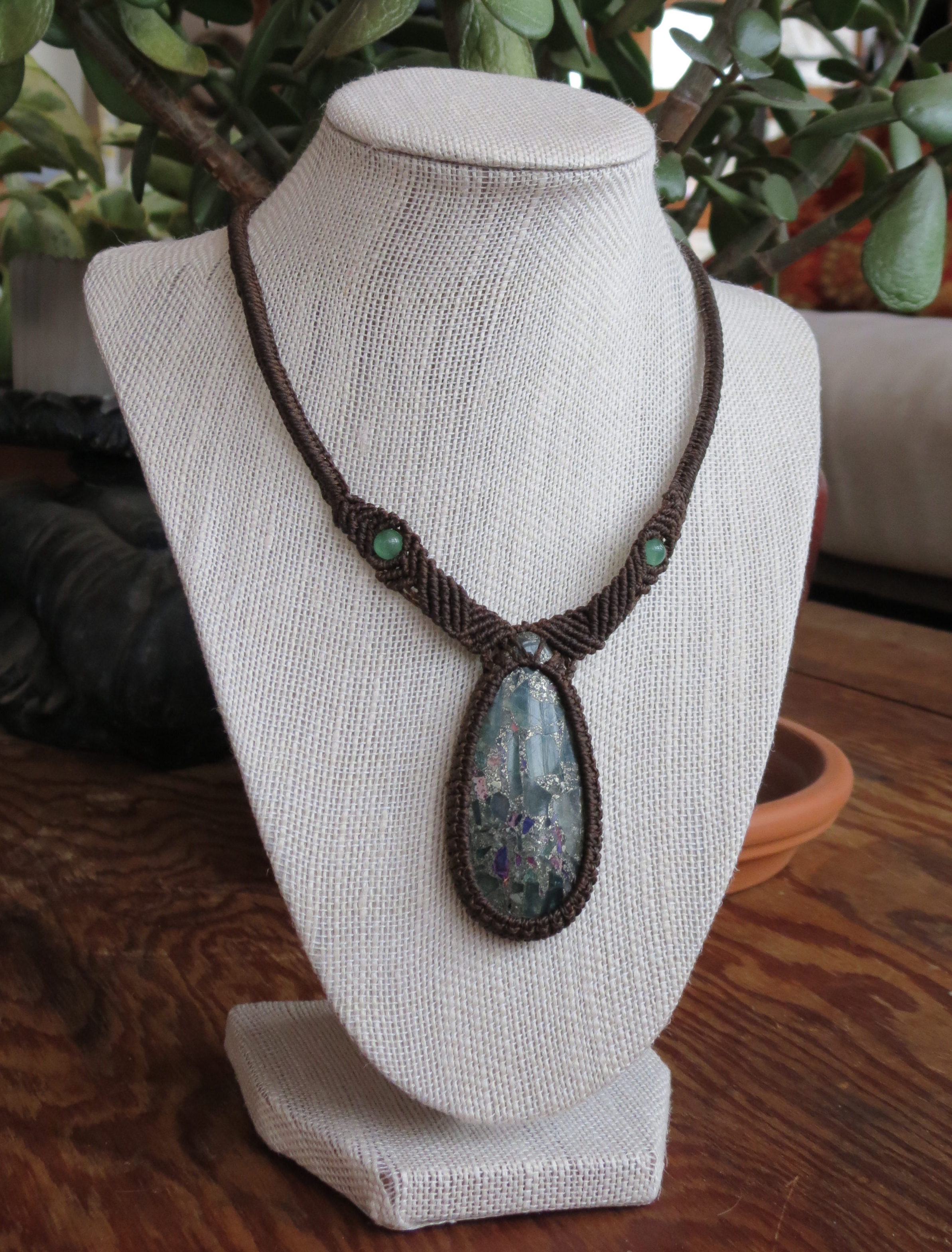 Rainbow Fluorite & Pyrite with Green Jade – SOLD